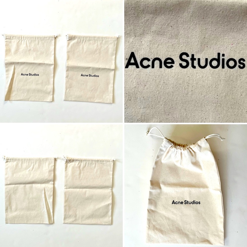 Acne Studios Two Dust (Shoe) Bag ,Beige Drawstring Closure 14.5H X 10.5W inches
